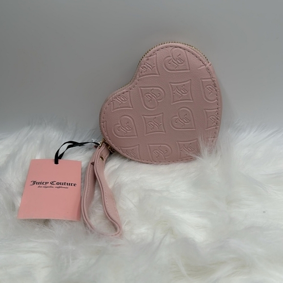 🔹️Juicy couture 🔹️glitzed out pink clay heart Zip Around wallet ✨️💕 - Picture 3 of 3